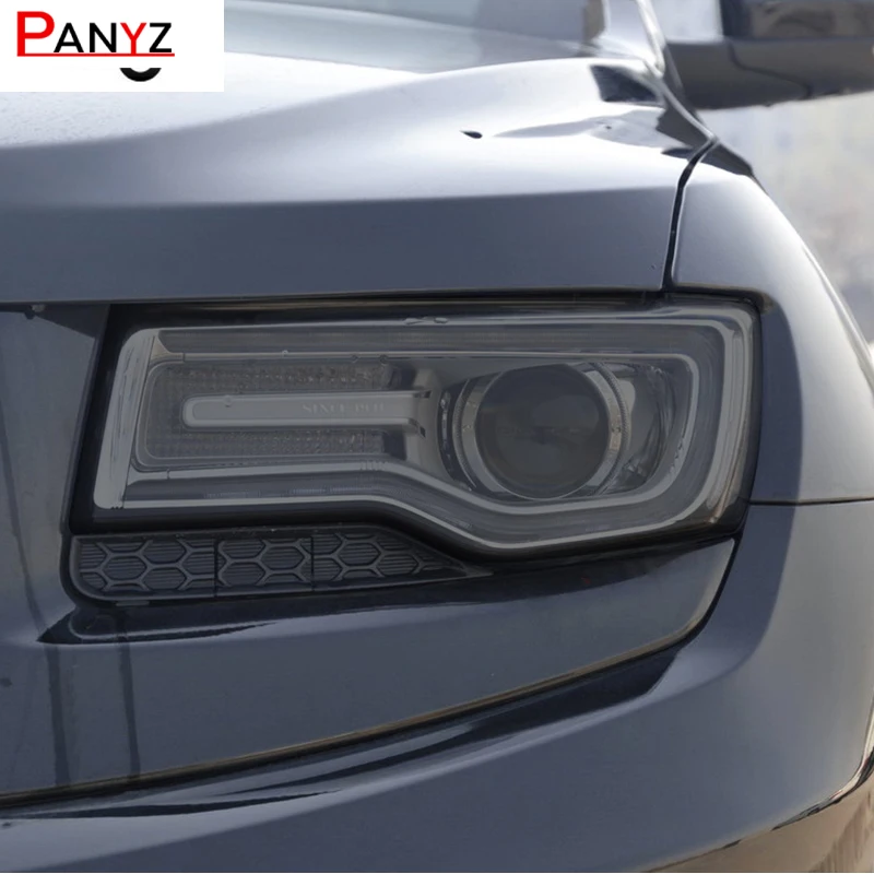Для Jeep Grand Cherokee WK2 2014-2020 защитная пленка для фар автомобиля дымчатый черный оттенок виниловая прозрачная наклейка из ТПУ