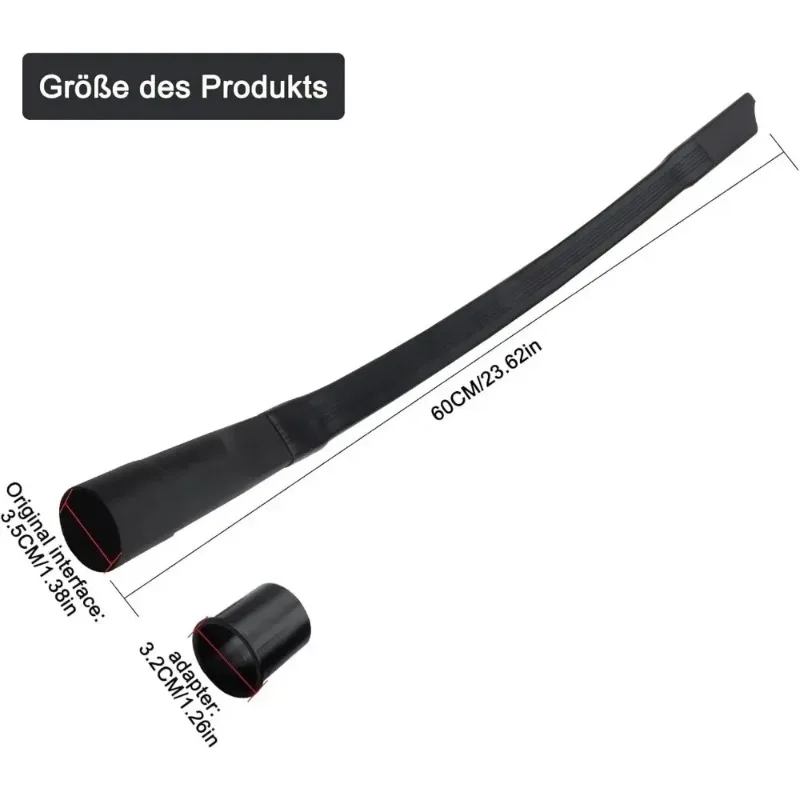 New 35mm-32mm Hose Vacuum Cleaner Adapter Replacement Port Durable Black Crevice Tool  Accessories Kit Corner Flexible