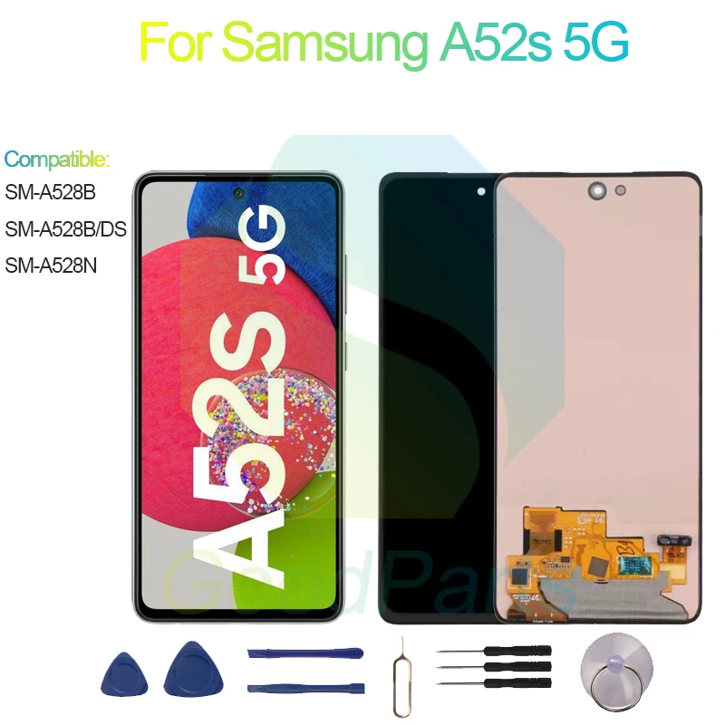 

Для Samsung A52s 5G ЖК-экран 6,5 "SM-A528B/DS/N A52s 5G сенсорный дигитайзер в сборе Замена