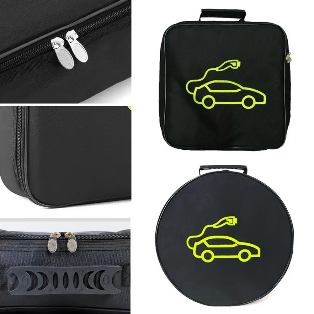 

Car Charger Storage Bag Portable Waterproof Oxford Cloth Flame-retardant Energy Vehicles Charging Device Cable Case Car Supplies