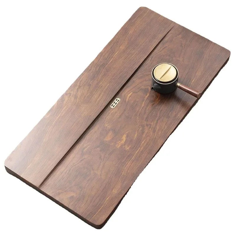 Whole solid wood tea tray Household  set Office simple tea table Huali Chinese style large sea storage and drainage electric