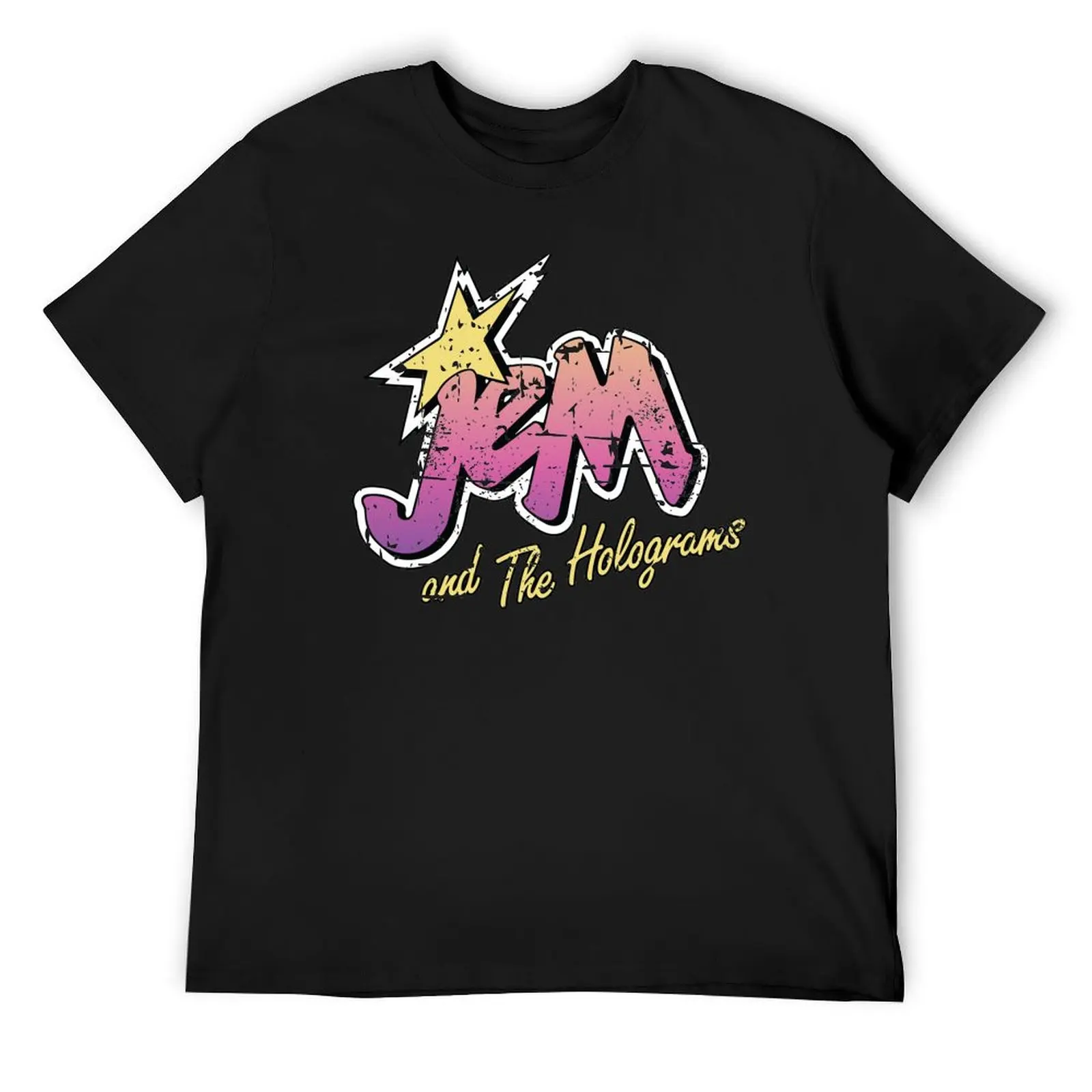 

Jem and the Holograms Band Cartoon Misfits Distressed 80s Party Mask T-Shirt plain graphic t shirts mens graphic t-shirts anime
