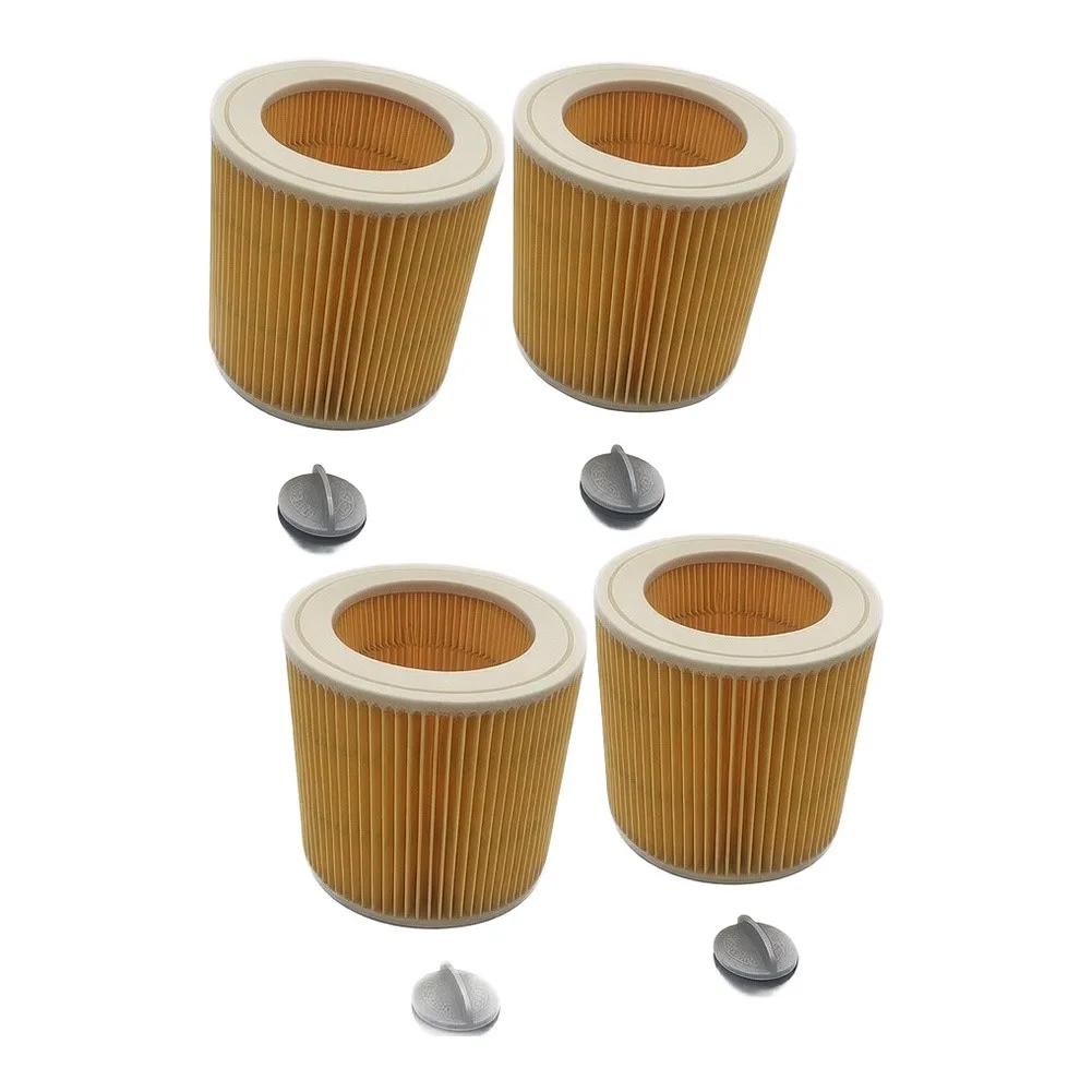 Replacement Filter Set Cartridge Filter 4-pack For Wet Dry Vacuuming High Efficiency Filtration For Karcher A2004 A2204