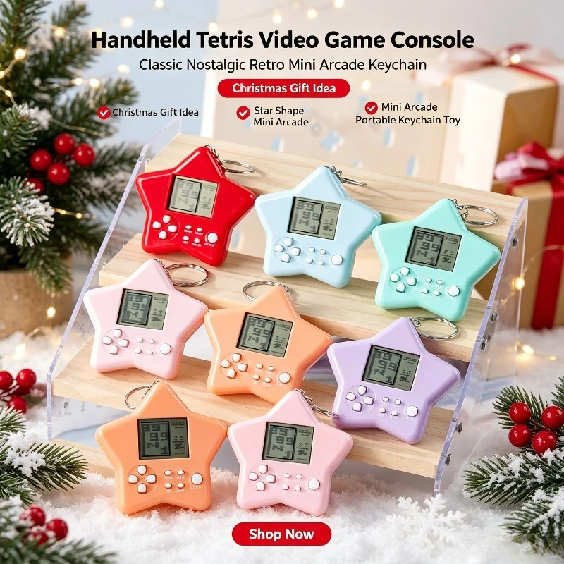 Handheld Tetris Video Game Con - Retro Gaming Keychain recension och pris