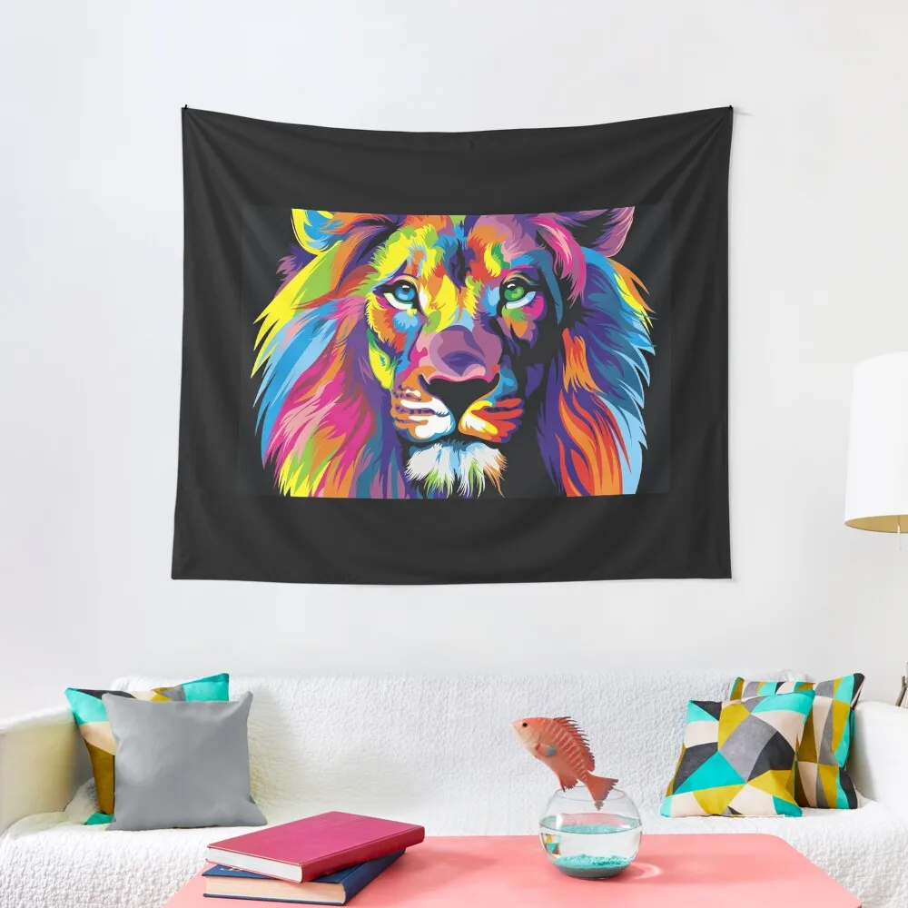 

Banksy Rainbow Lion Graffiti Pop Art Painting Tapestry Wall Decor Home Decorating Carpet Wall Tapestry