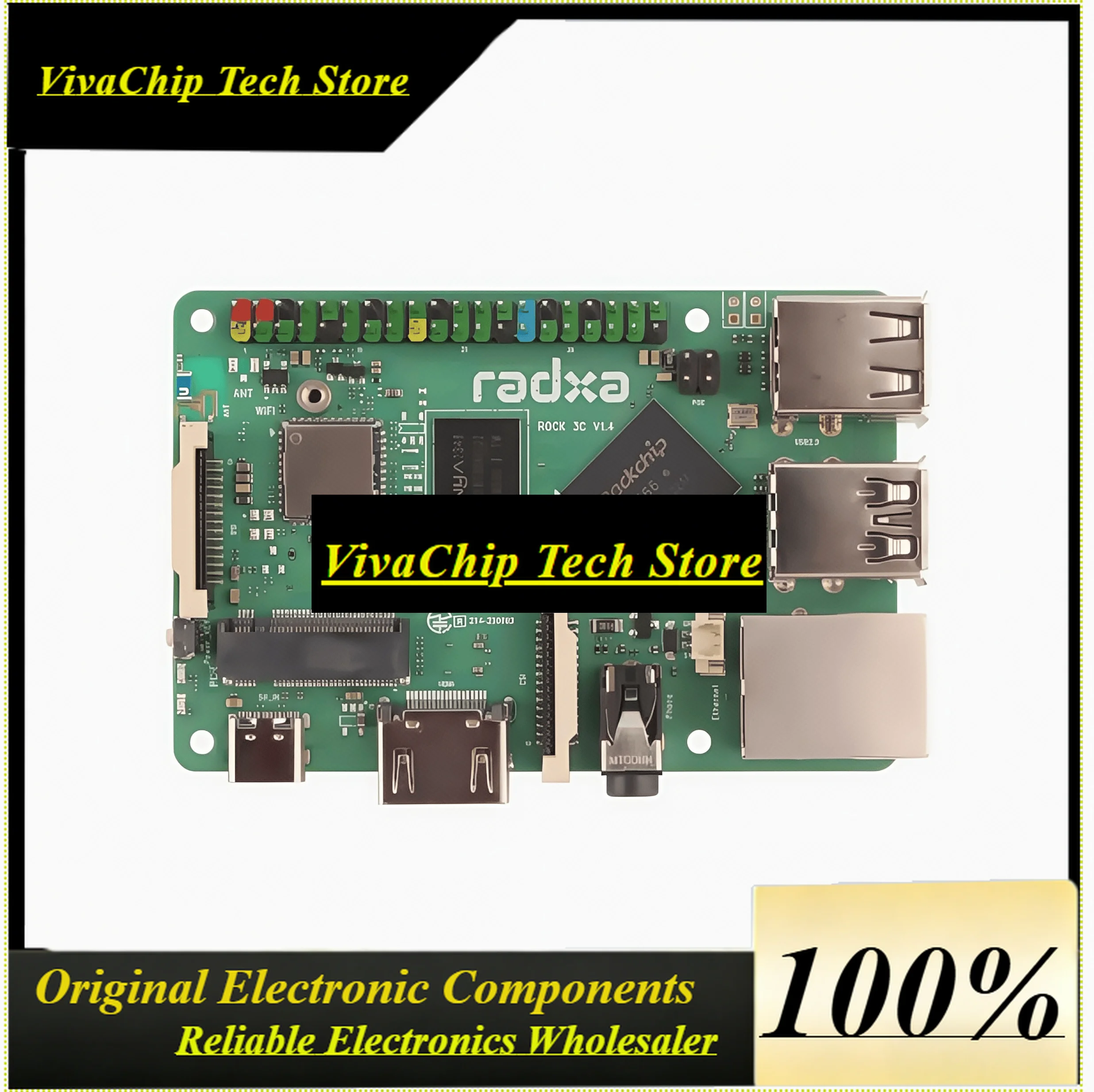VoFSRadxa Development Board Rock 3c Rk3566 Quad-core Cpu Single Board Computer Raspberry Pi