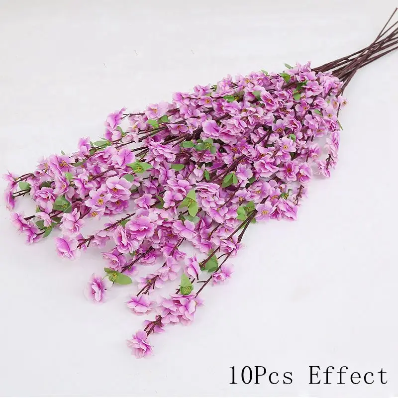 Sakura Kunstbloemen Boeket voor Tuinfeest Bruiloft Huwelijk Decoratie Thuis Kamer Decor Nep Bloemen Tafelvaas Ornament