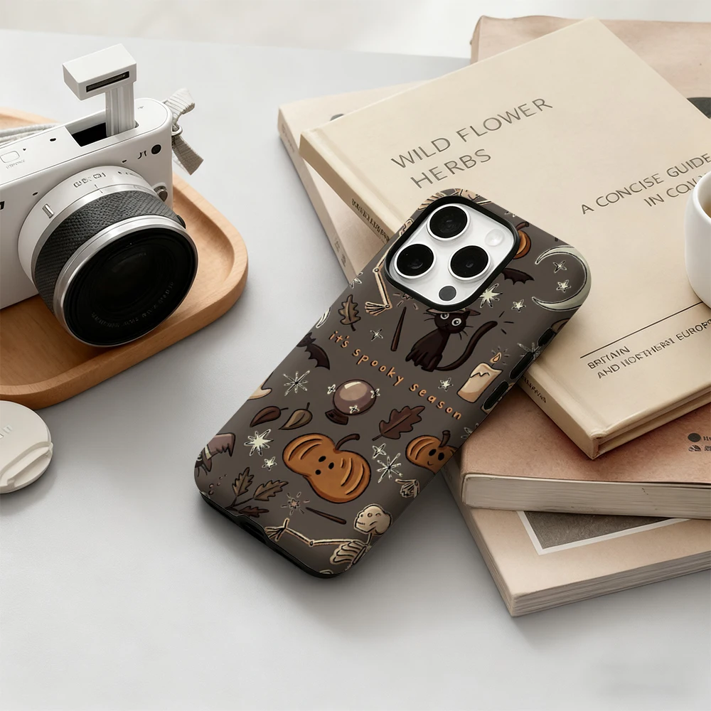 Luxo assustador delícias caso de telefone para iphone 17 16 15 14 13 12 11 pro max air plus luxo dupla camada capa traseira