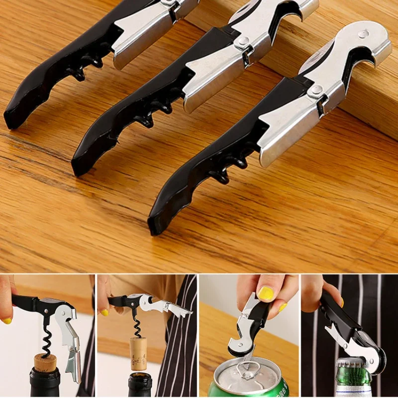 Stainless Steel Professional Red Wine Opener Portable Screw Corkscrew Multifunction Wine Bottle Opener Kitchen Tools Beer Opener