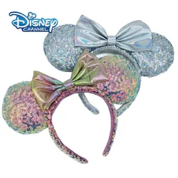 Disney Park Mickey Ear For Women Laser Sequins Headband Minnie Mouse Ears Hairband Cosplay Adult/Kids Hair Accessory Toy