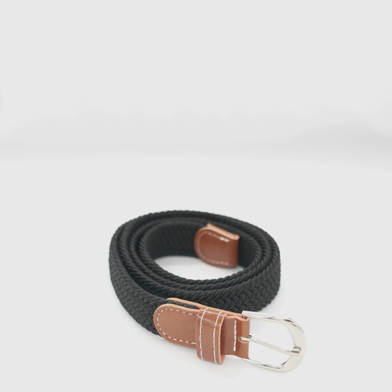 Fashion belt Woven canvas belt needle buckle elastic belt for men and women