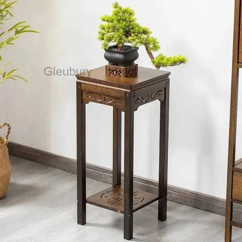 Chinese Wood Shelf Luxry Indoor Flower Outside Flower Shelf Large Four Legged Repisas De Madera Garden Home Furniture Sets