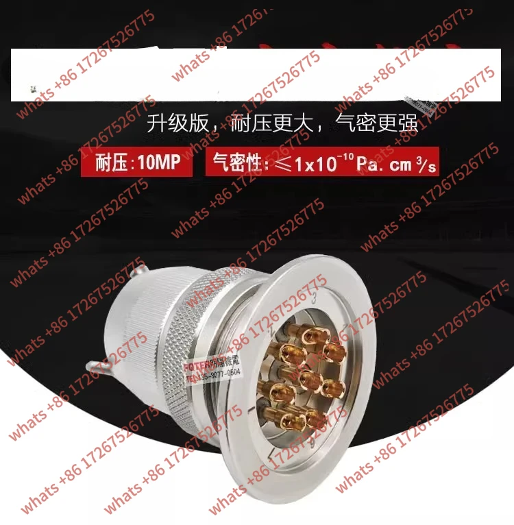 

304 stainless steel air plug KF16/25/40 connector vacuum hermetic glass sintered feedthrough installation