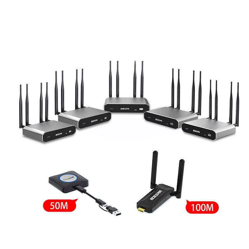 

Беспроводной передатчик HDMI 4K, 60 Гц с 5 приемниками, беспроводное одновременное многоэкранное решение для презентаций для крупных ценностей