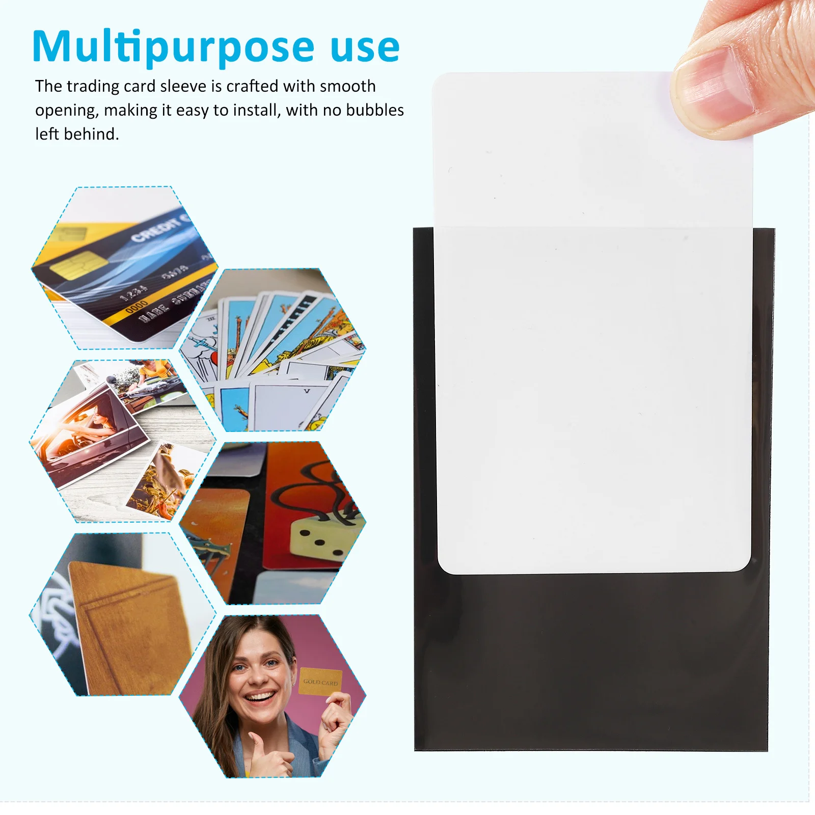 

200 pcs Colorful Card Sleeves Scratch-Resistant Cpp Material For Trading Sports Cards Sports Collectibles