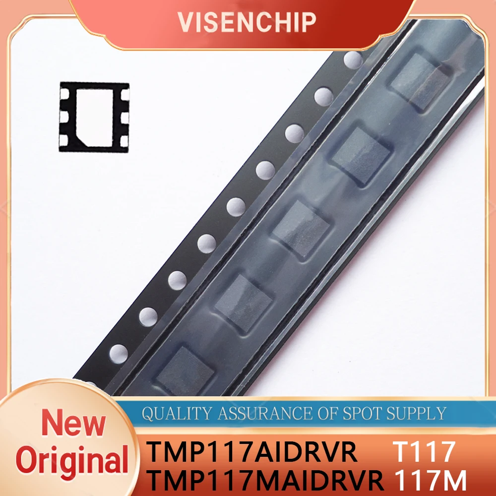 2pieces New T117 117M TMP117 TMP117M TMP117AIDRVR TMP117MAIDRVR QFN-6