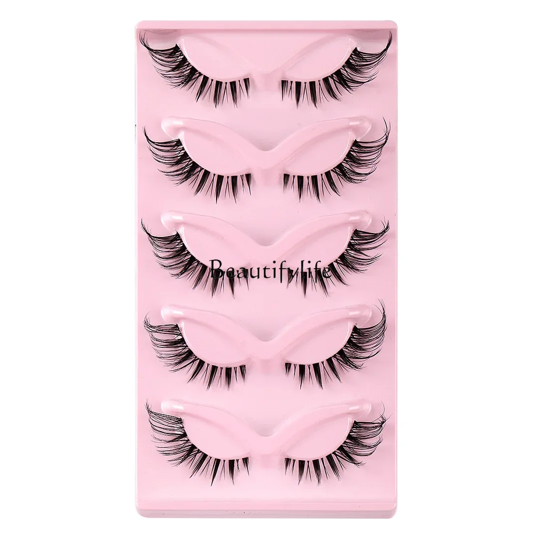 

5 pairs of oblique flying fox false eyelashes are naturally thick and curled