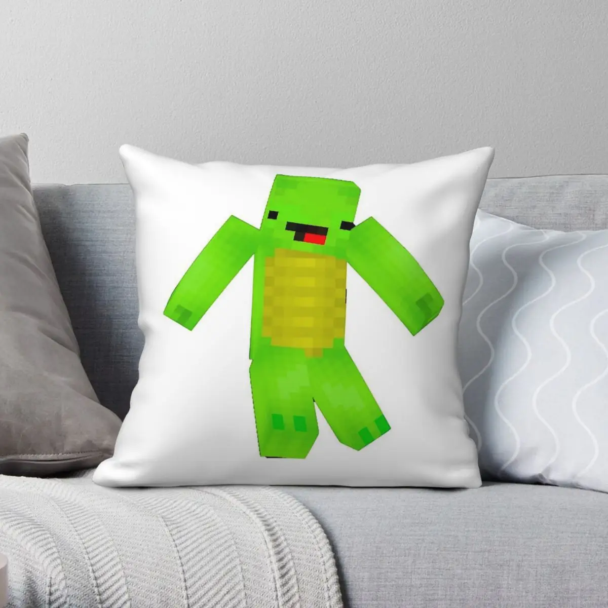 

JJ Mikey Maizen 2 Square Pillowcase Polyester Linen Velvet Printed Zip Decor Pillow Case Sofa Seater Cushion Case 45x45