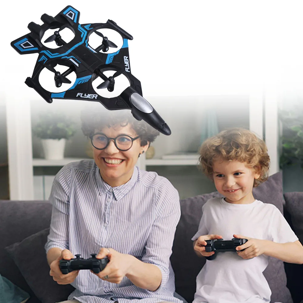 EPP Foam Remote Control Foam Fighter Gravity Sensing Rechargeable Four Motor Helicopter Durable 2.4G Stunt RC Hobby Jet Plane