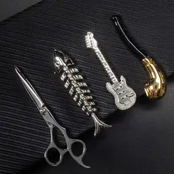 Clasp Creative 1 Piece Gifts for Men Key Shape Wedding Glasses Shape Jewelry Necktie Clips Pin Tie Clip