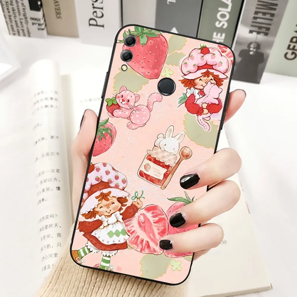 S-Strawberry Pink Shortcake Phone Case For Huawei Honor 10 Lite 9 20 7A 9X 30 50 60 70 Pro Plus Soft Silicone Cover