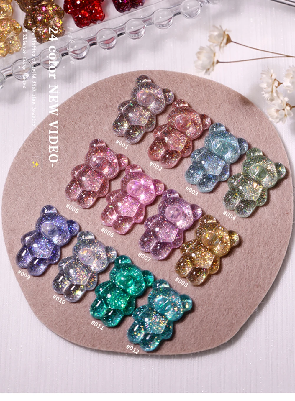 Vendeeni 24 Farben/Set Sternenhimmel Glitzer Gel Nagellack Semi-Permanent Reflektierender UV-Gel-Lack mit Display – Detail 15