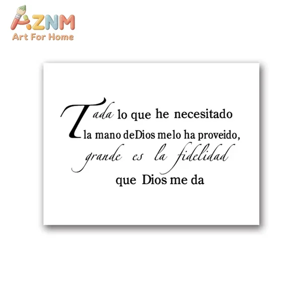 Spanish Version Bible Verse Prints The Spirit of God Quote Poster Espanol Religious Wall Art Canvas Painting Christian Decor