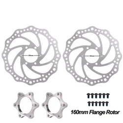 Bicycle Freewheel Threaded Hub Disk Disc Brake Rotor 160mm 6-Bolt Flange Adapter 48mm Bike Hub Disk Disc Brake Rotor