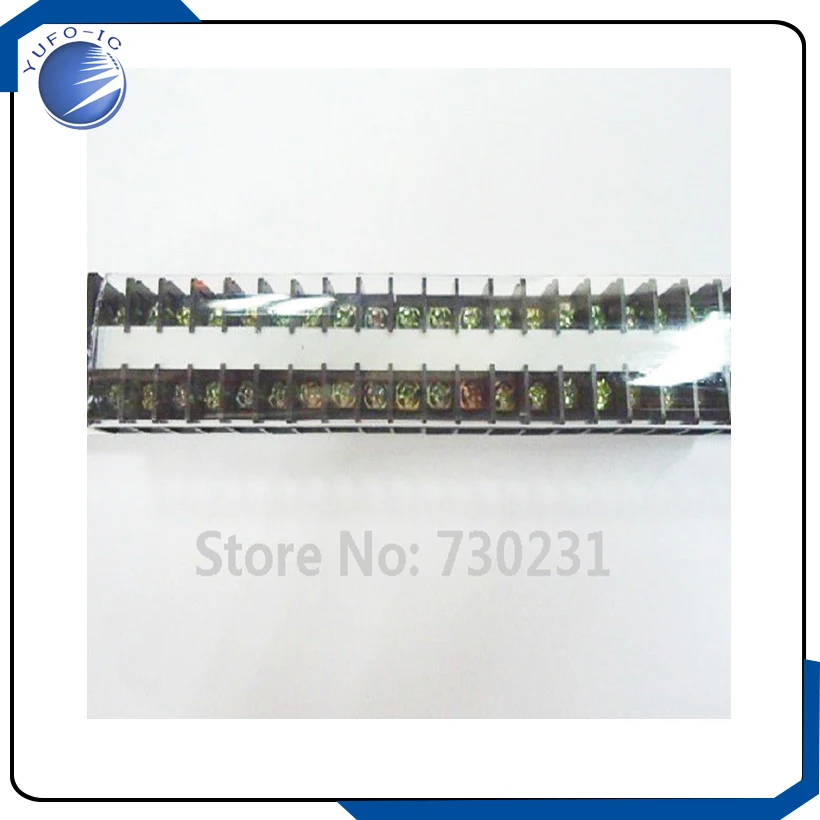 Free Shipping 1Pcs 600V 15A Guide Rail Type Wire Terminal Blocks 20 Positions TD-1520 new A+