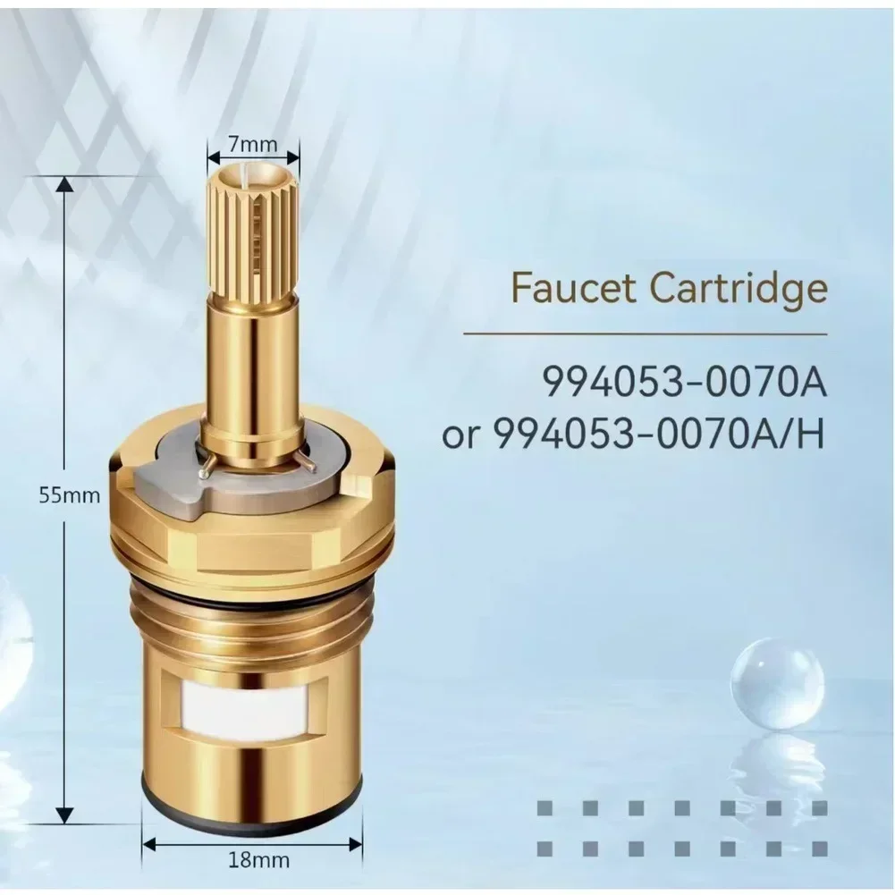 2pcs Brass Valve Core Replacement 994053-0070A For Quick Open Cartridge For Standard Faucets Hot And Cold Water Systems