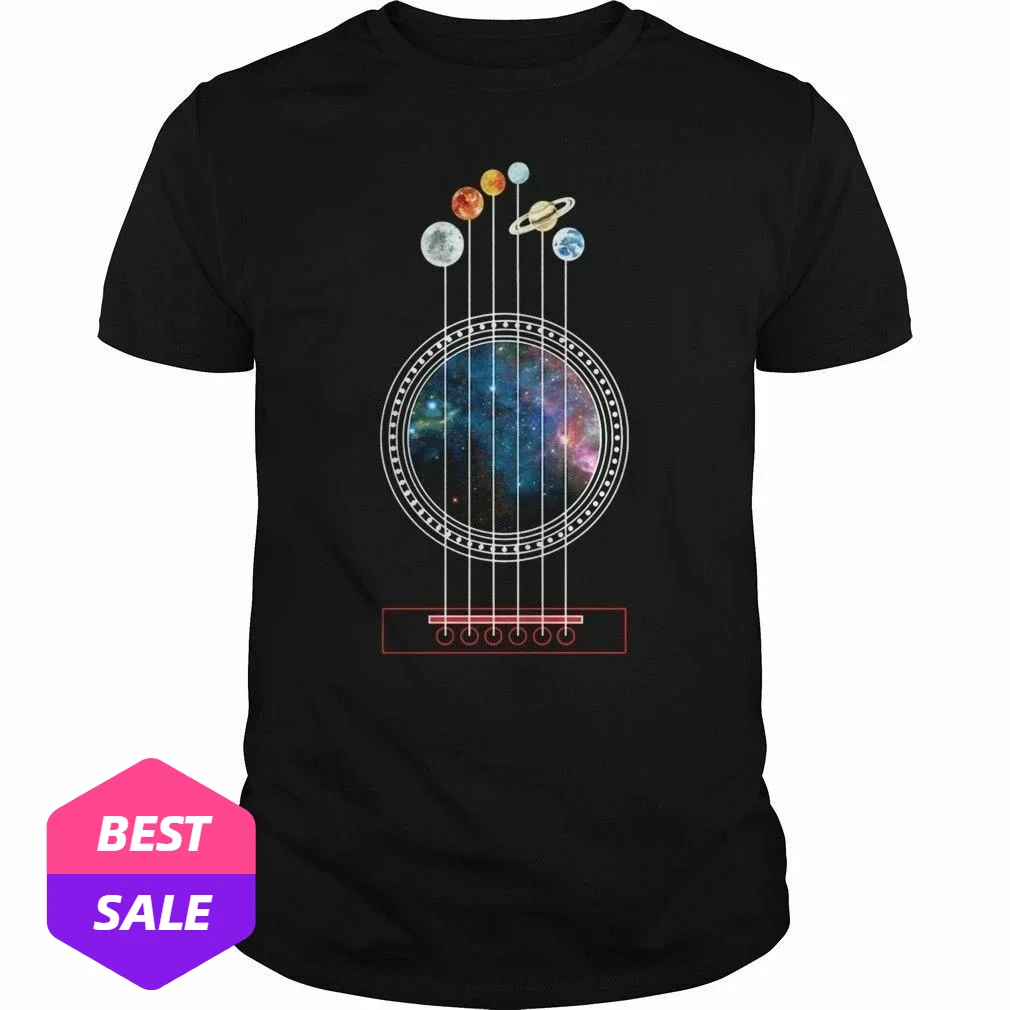 

Guitarist Guitar Universe Planet T-Shirt 100% Cotton O-Neck Short Sleeve Summer Casual Mens T-shirt Streetwear