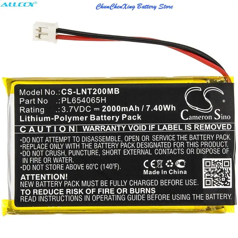 Cameron Sino 2000mAh Battery PL654065H for Luvion Prestige Touch 2