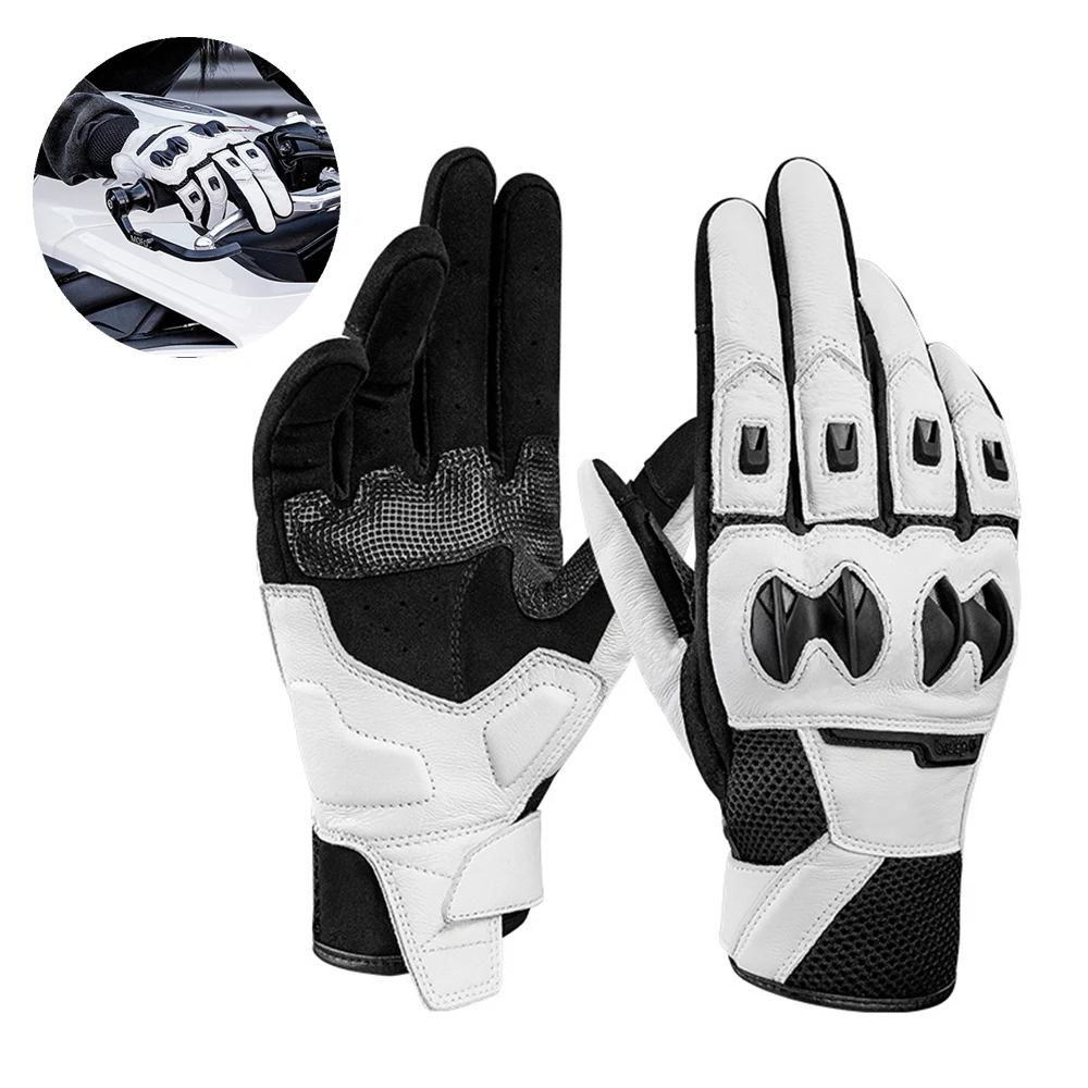 

Motorcycle Leather Gloves Motorcyclis Motocrosst Men Woman Sports Cycling Summer Winter Thermal Mtb Driving Fingerless Glove