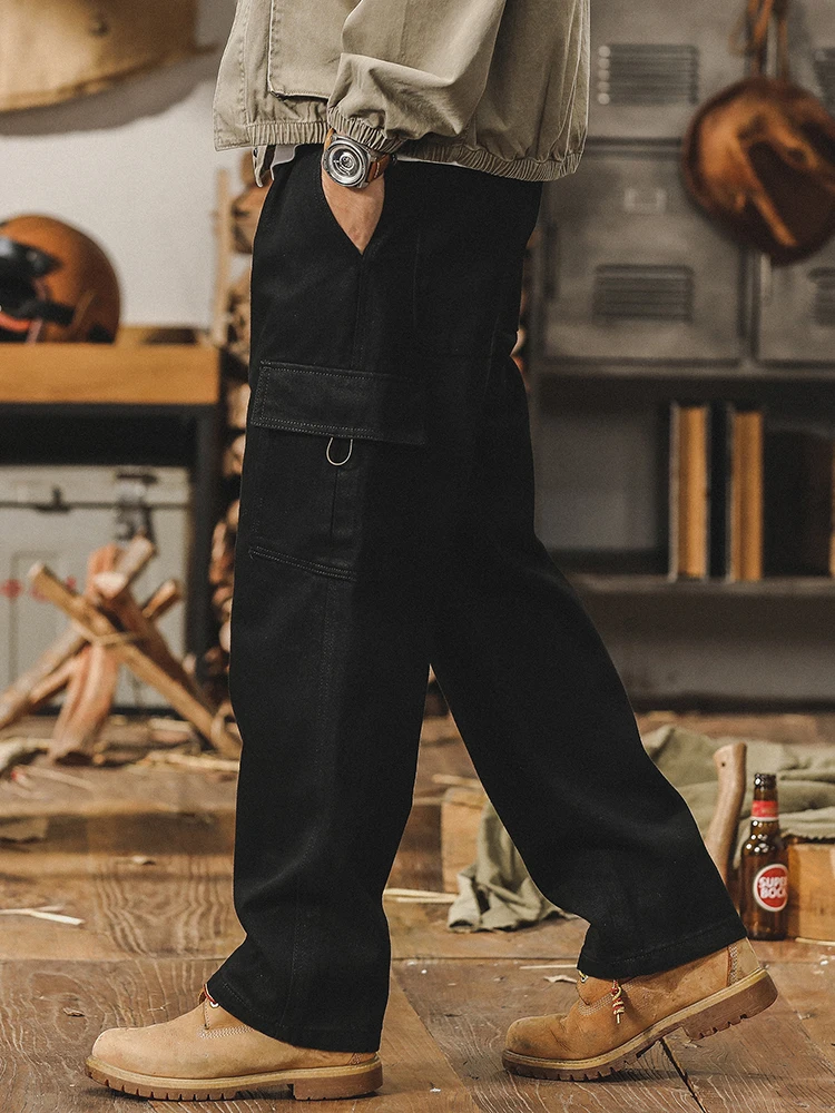 

Американская рабочая одежда в стиле ретро, джинсы, мужские повседневные прямые брюки, джинсовые брюки, весна-осень, новые свободные молодежные хлопковые джинсы