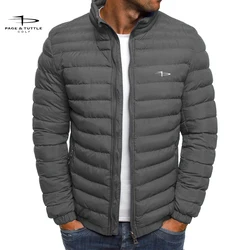 Men's thick cotton down jacket standing collar casual trend warm inventory autumn and winter new 2024 zippered