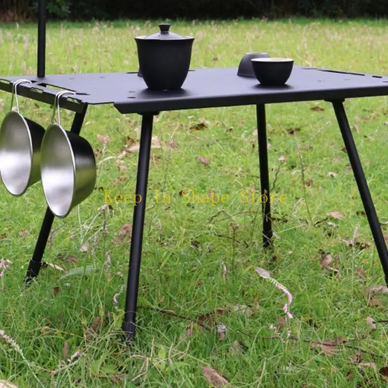 U1JC Quick Setups Folding Camping Table Legs Folding Table Stool Base Four leg Part for Office Camping Table Home Enduring