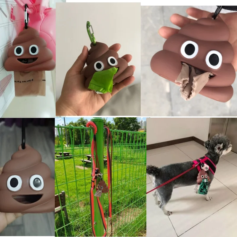 New Pet Dog Poop Bag Dispenser Waste Garbage Holder Dispensers Poop Bags Pets Dogs Trash Cleaning Dog Toy Pet Supplies