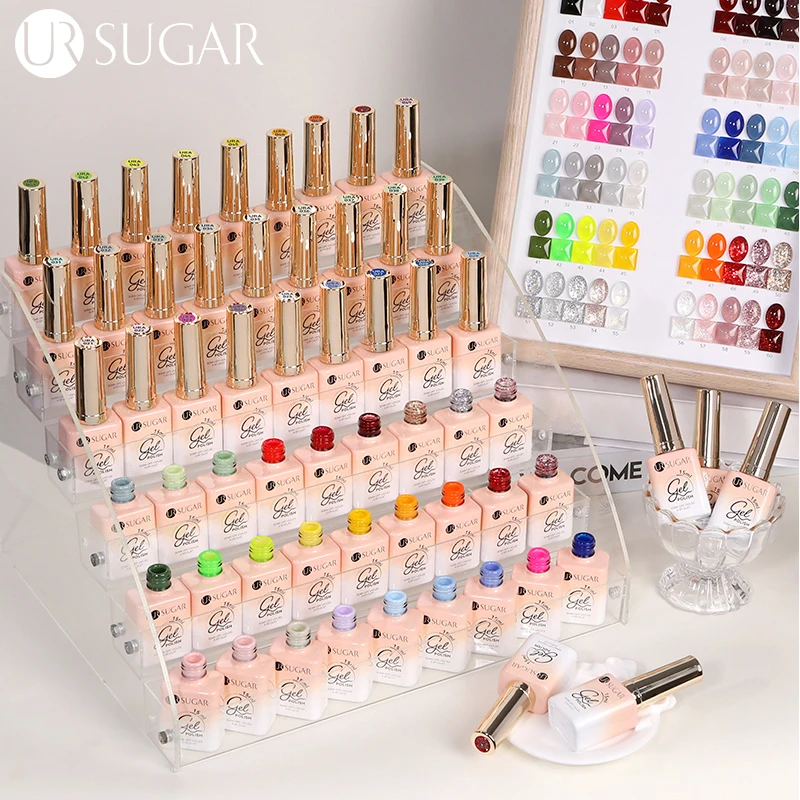 

UR SUGAR 9pcs 15ml Gel Nail Polish Set Including Macaron Red Pink Nude Gel Polish Kit UV LED Soak Off Polish Home DIY Gifts