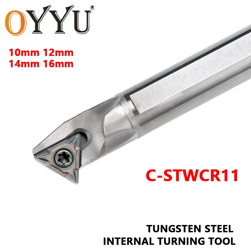 

STWCR CNC Lathe Tool C10K C12M C14N C16Q STWCR11 Internal Turning Toolholder Tungsten Steel Cutter TCMT Inserts Metal Tool Bar