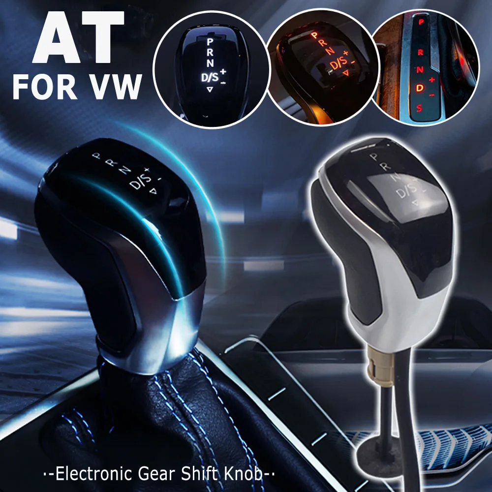 AT Synchronize electronic display Gear Shift Knob White light for passat B7 /B8 Golf 6 /7 MQB Tiguan Octavia Yeti superb