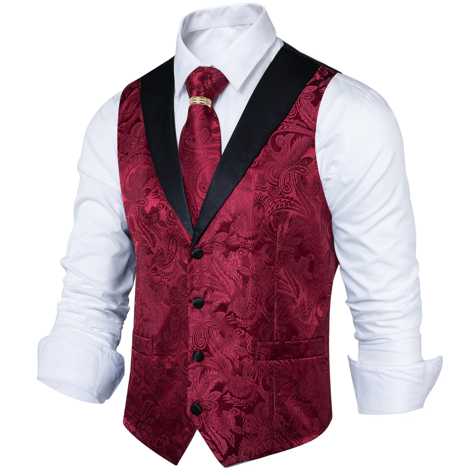 Zestaw 5 elementów: bordowa ka – Pocket Square Set recenzja i cena