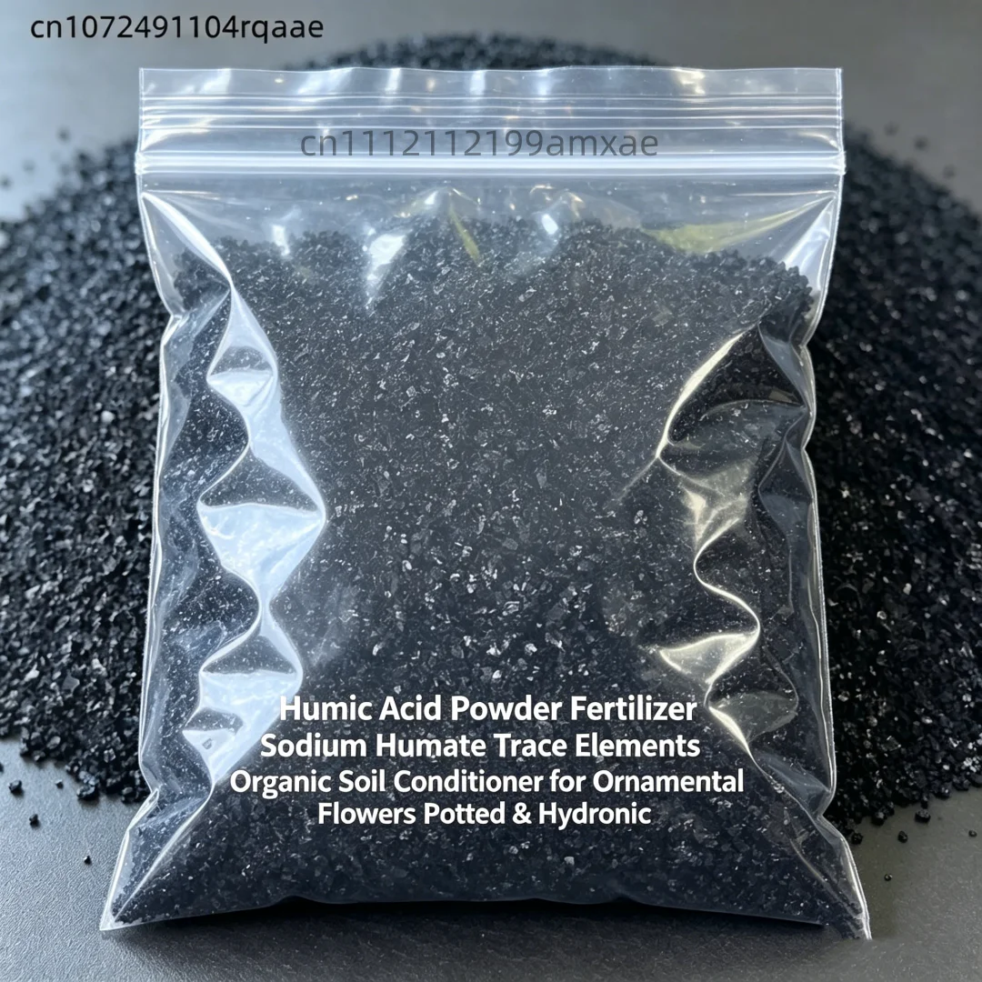 

Organic Sodium Humate Humic Acid Powder Trace Elements Fertilizer for Plants, Potted & Hydroponic