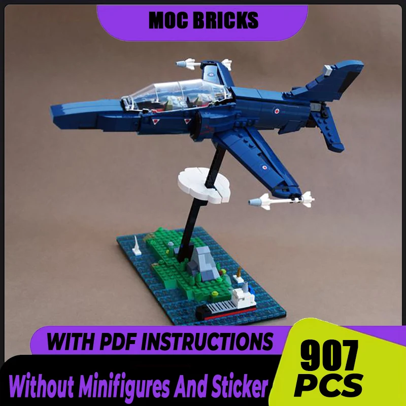 

Moc Building Blocks Military Series CT-155 Hawk Model Technology Fighter Bricks DIY Assembly Jet Aircraft Toys Gifts