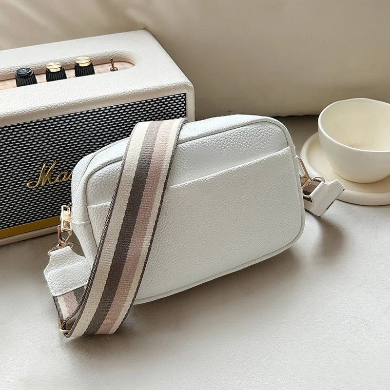 

Fashion Square Shoulder Bags for Women Female PU Leather Portable Crossbody Messenger Bags Small Handbag Wide Strap Purse