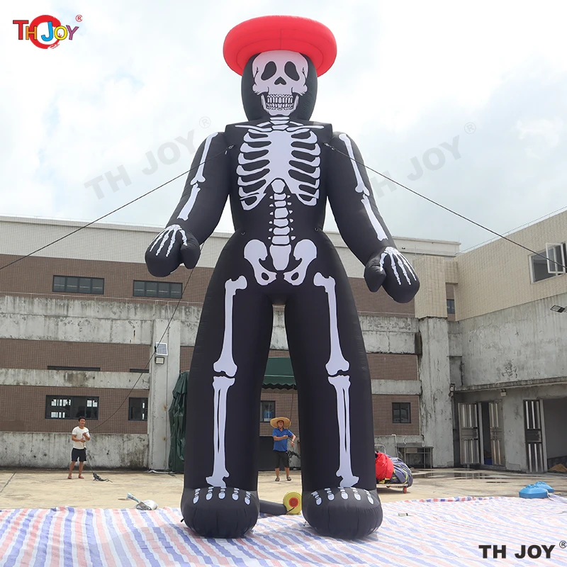 

Outdoor Giant Halloween Decorations Inflatable Skeleton Large Black Horror Skull framework man model for big event