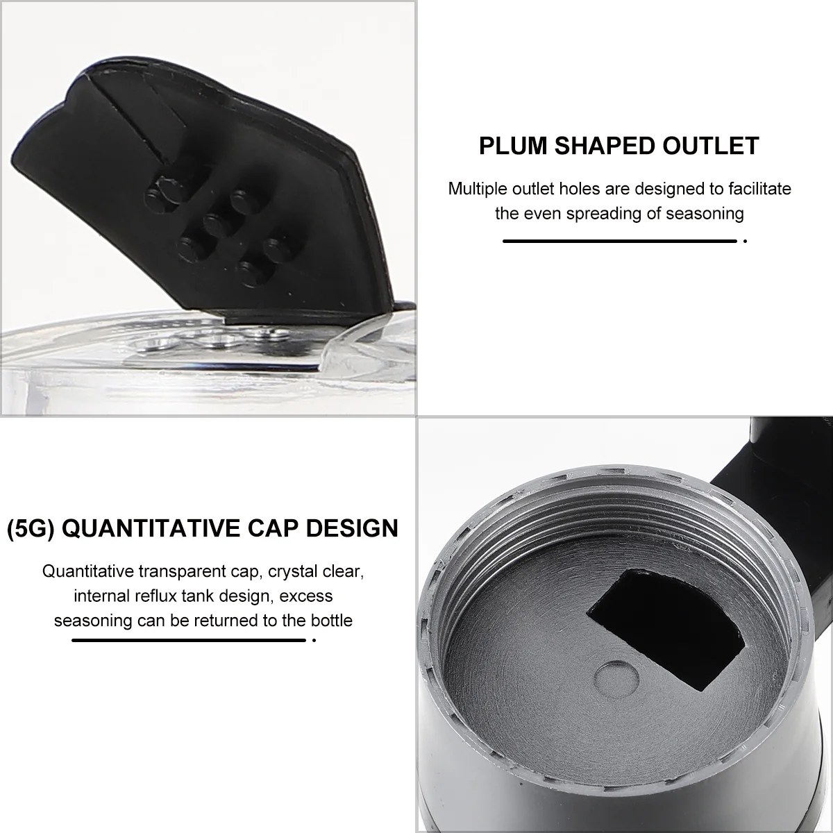 Caja de especias de cocina, contenedor de sal de vidrio firmemente sellado para aceite, vinagre, almacenamiento de especias, mesa de Picnic para comedor en casa, caja de especias de cocina