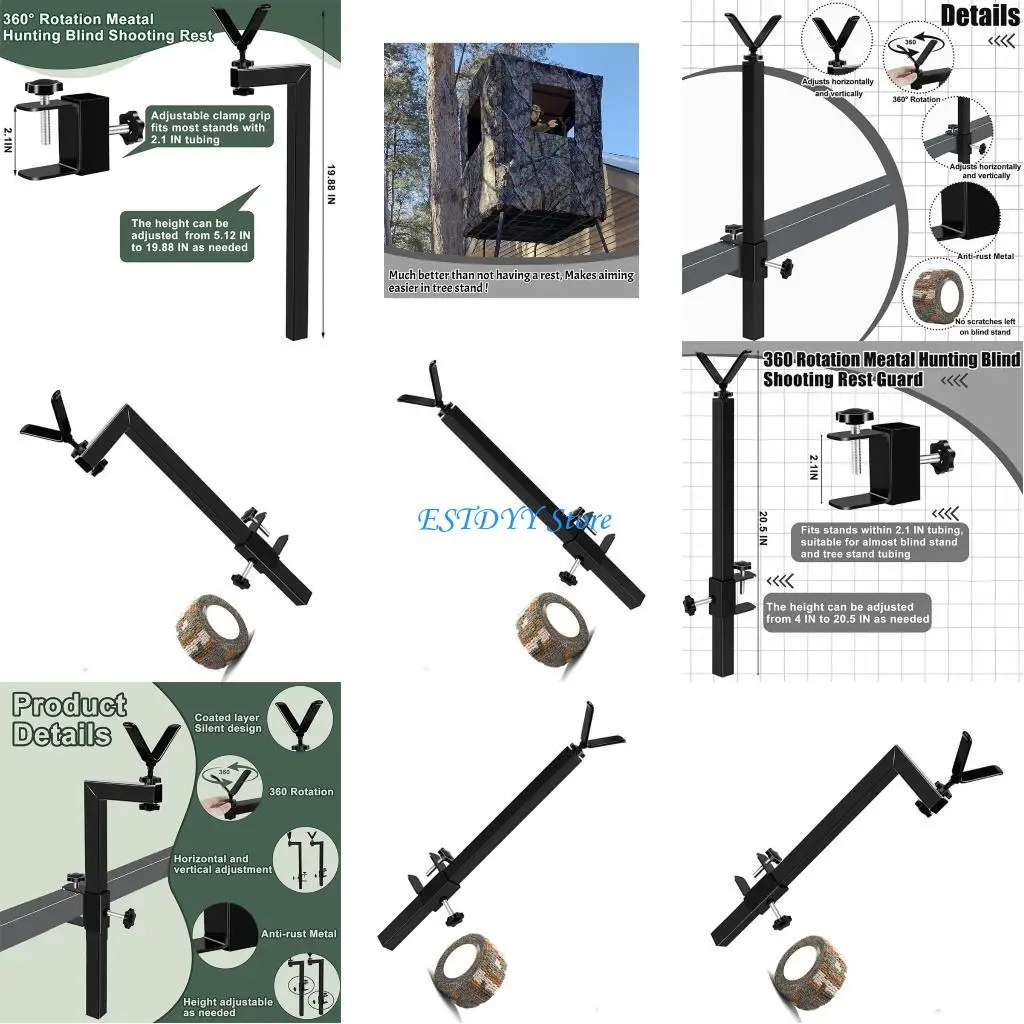 

G6DE Adjustable Outdoor Stand Universals Y Rest Brackets Stable Aiming Platform 360 Degree Rotating Outdoor Brackets