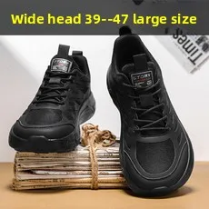 

High-quality new wide-last big-head shoes, wide-foot wide-sole mesh shoes, large-sized men's shoes Super light men sneakers