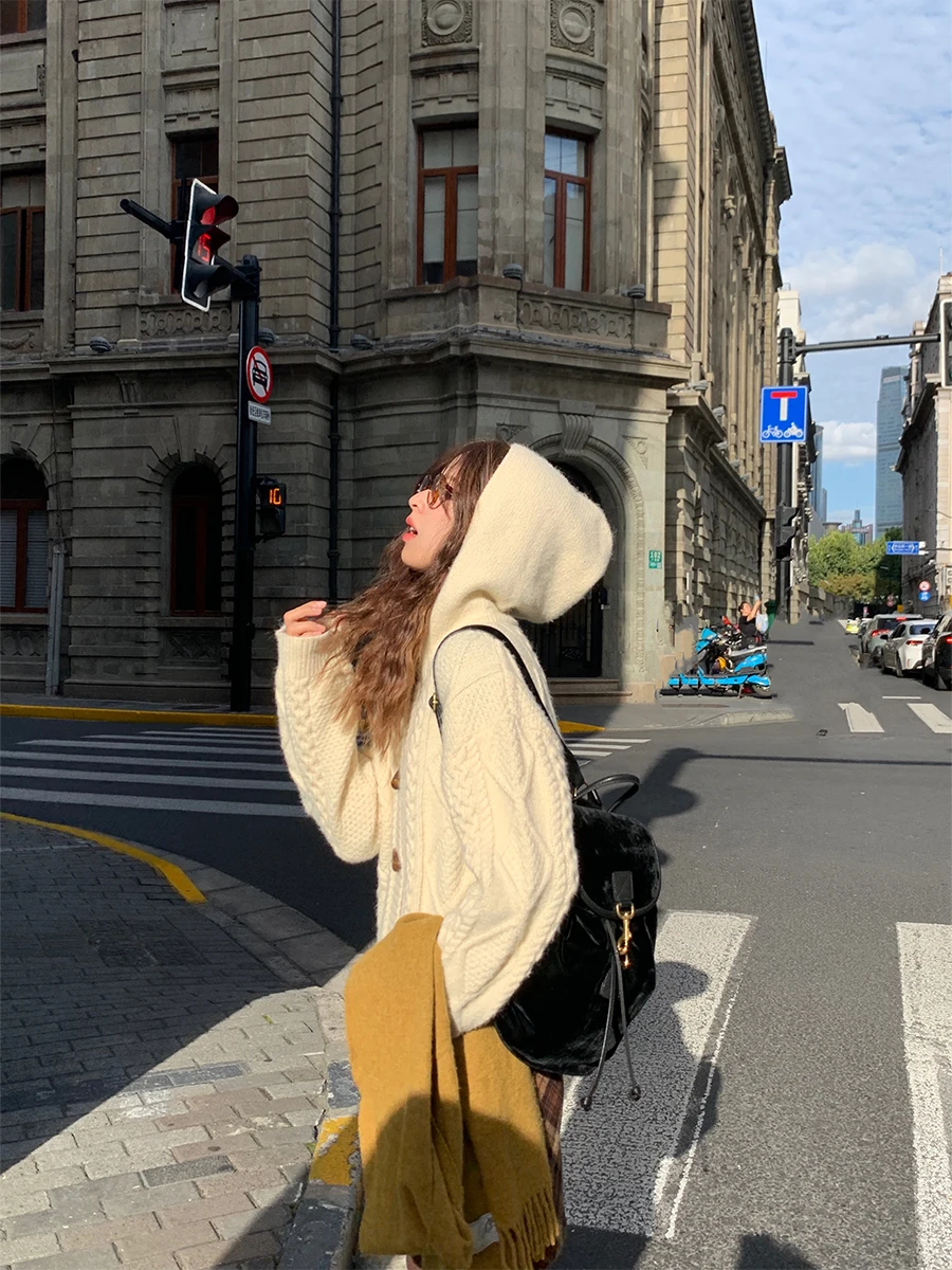 

Женский вязаный кардиган RAINY с одной пуговицей, мягкий, повседневный, весна-осень, с 3D-узором в виде цветов, длинный рукав