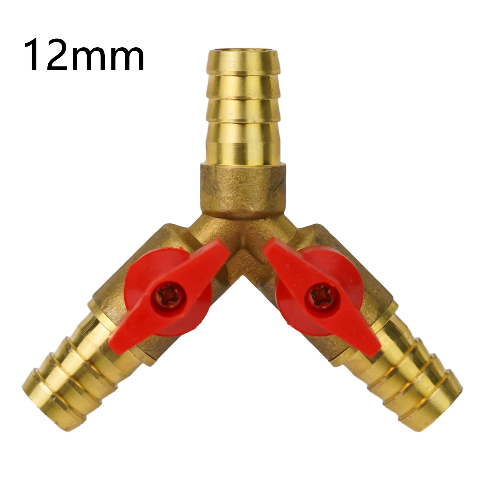 1pcs 12mm Interface Hose Y 3-Way Brass Shut Off Ball Valve Pneumatic/plumbing/water Pipe Fittings Forgarden Irrigation Tools